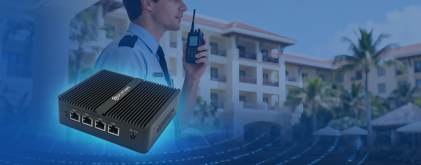 MiniServer on-premise PoC server for small-site deployments such as hotels and property security